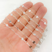 Silver Marina and Cable Link Chain